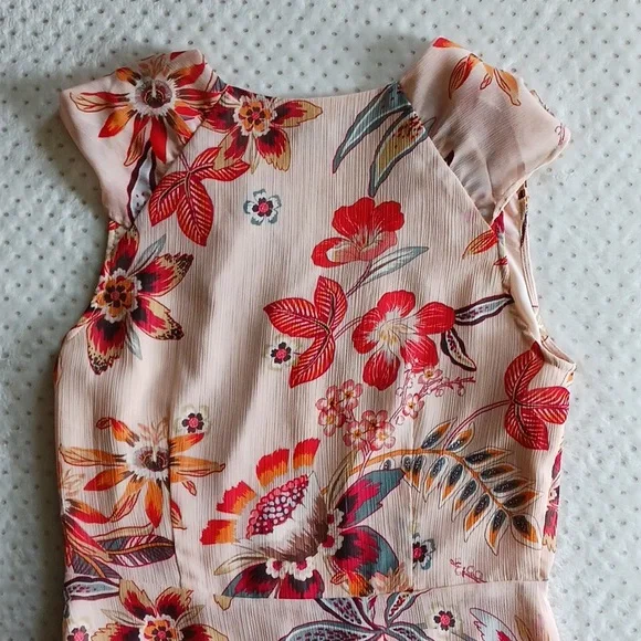 Sanctuary - Jolynn Wrap Midi Dress in Desert Floral Size 4 - Picture 8 of 14